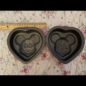 Vintage Mickey Mouse bunt cake baking  pans  set of 2